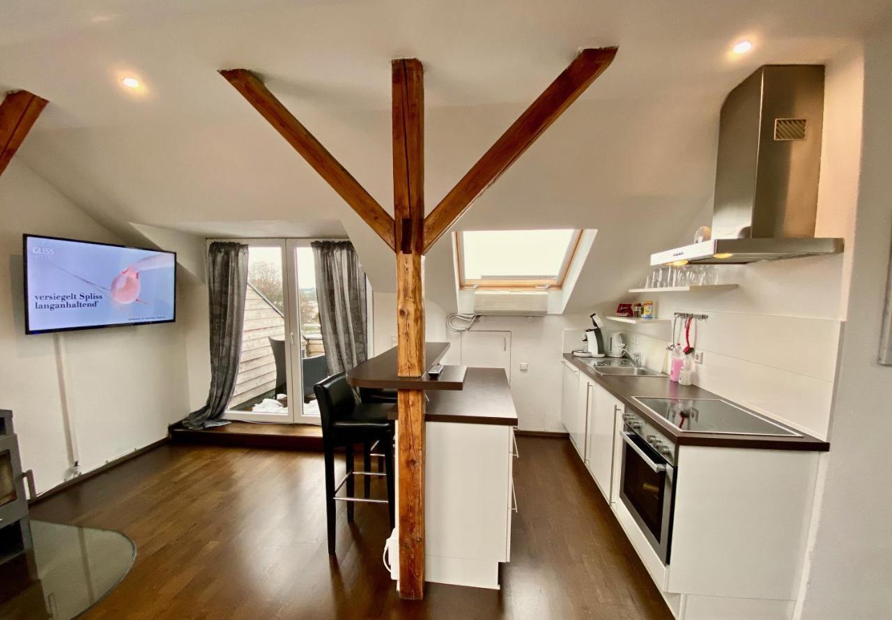 Apartament Wohnen Ueber Den Daechern Von Ravensburg, Stadtnah, Kamin, Klima Zewnętrze zdjęcie